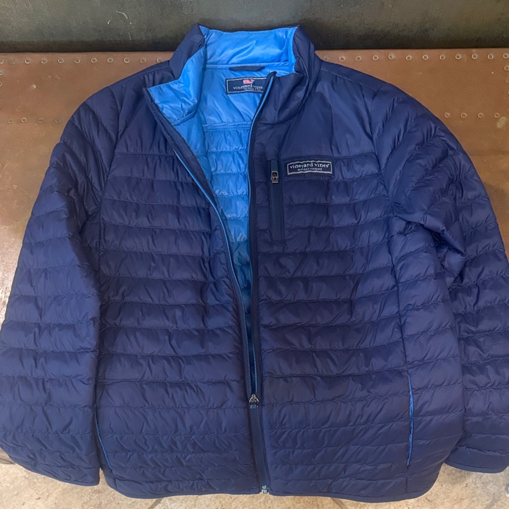 Vineyard Vines Boys Blue Primaloft Packable Jacket - Picture 3 of 8